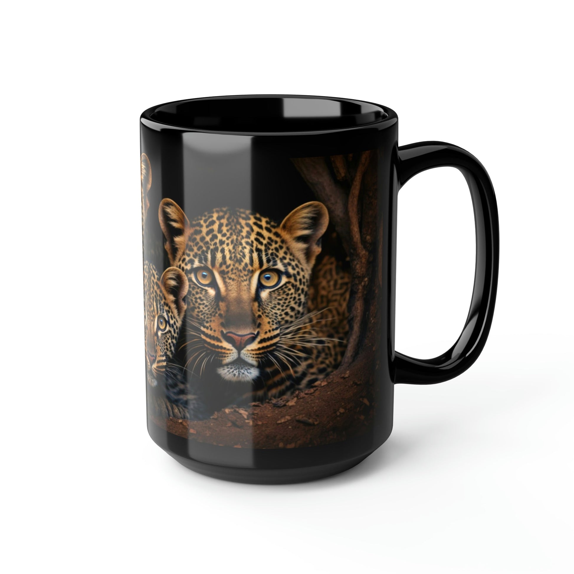 Leopard Family - 15 oz Coffee Mug - leopard Mug, leopard Coffee Mug, leopard Gift, leopard Gifts, leopard Coffee Mug, leopard Lover Gift, leopard Lover Gifts, Safari Gift