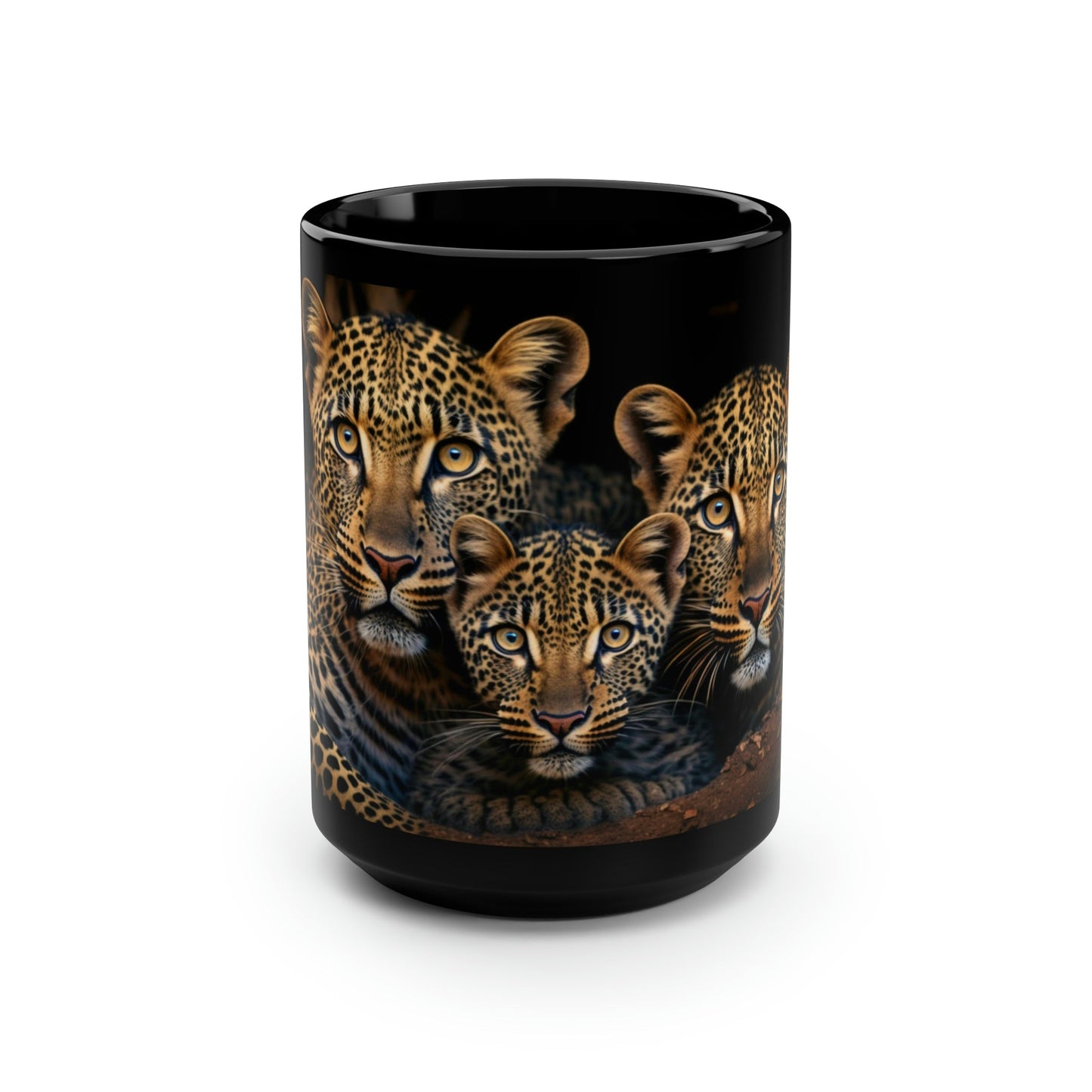 Leopard Family - 15 oz Coffee Mug - leopard Mug, leopard Coffee Mug, leopard Gift, leopard Gifts, leopard Coffee Mug, leopard Lover Gift, leopard Lover Gifts, Safari Gift