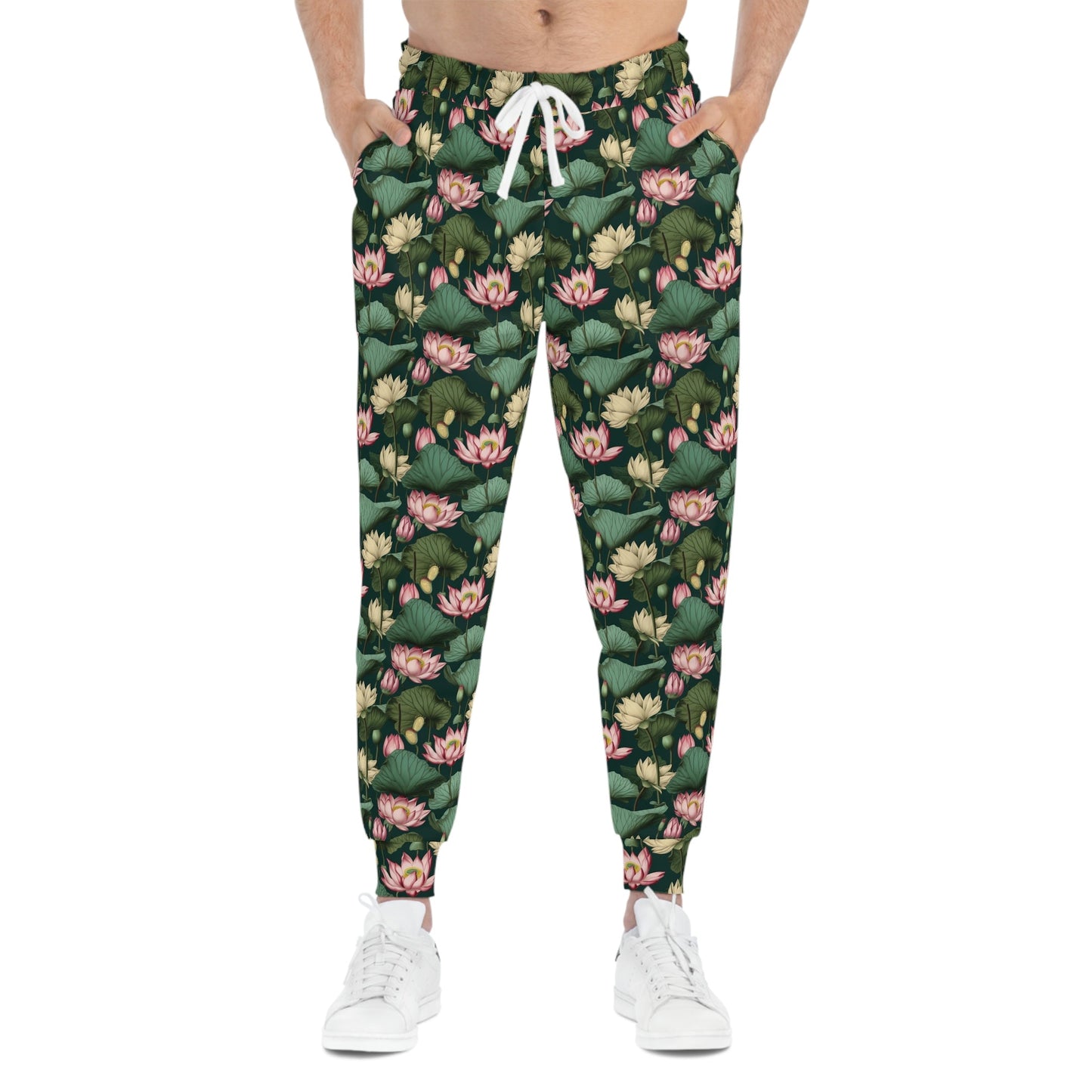 Lotus Flower Pattern Athletic Joggers