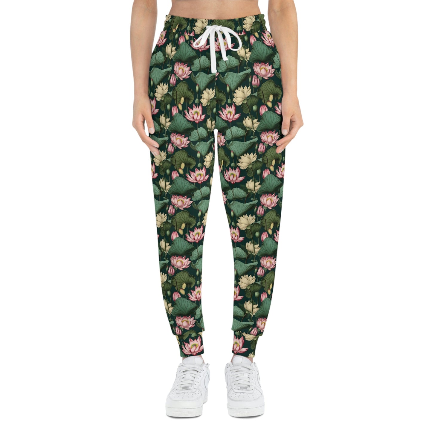 Lotus Flower Pattern Athletic Joggers