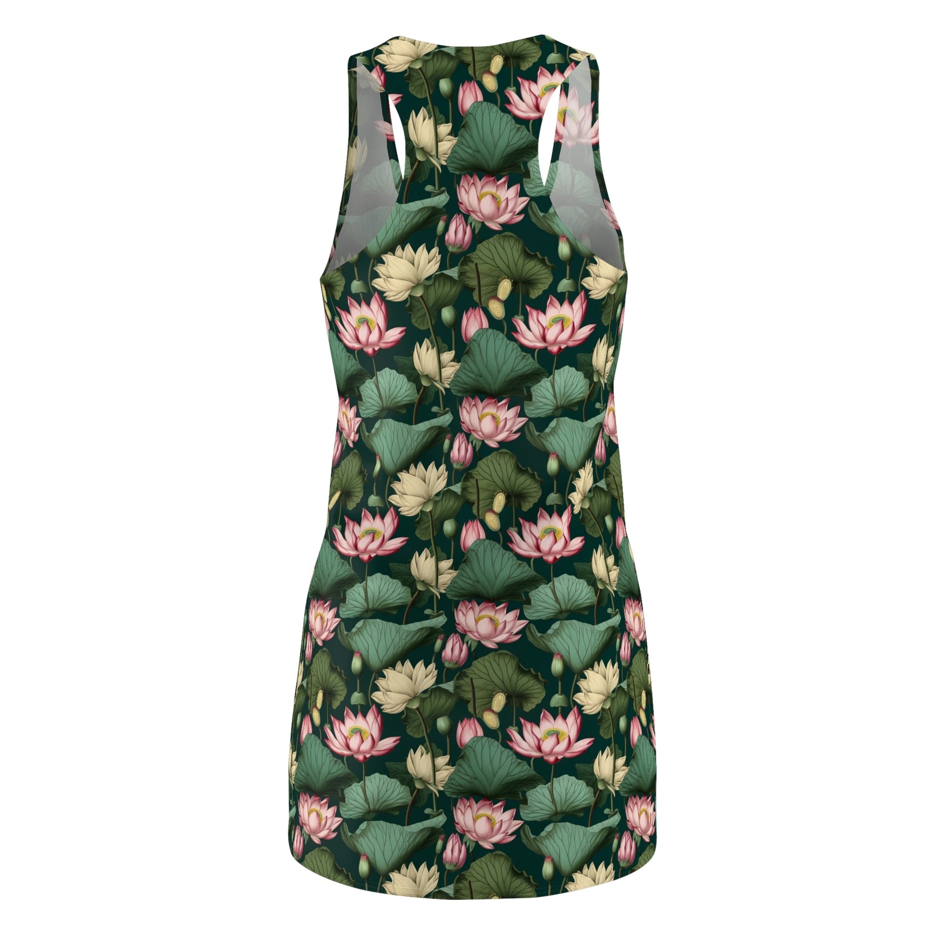 Lotus Flowers Pattern Women's Racerback Dress