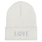 Love Cat Cuffed Beanie | Perfect gift for the cat lover in your family!| Multiple Hat Colors Available