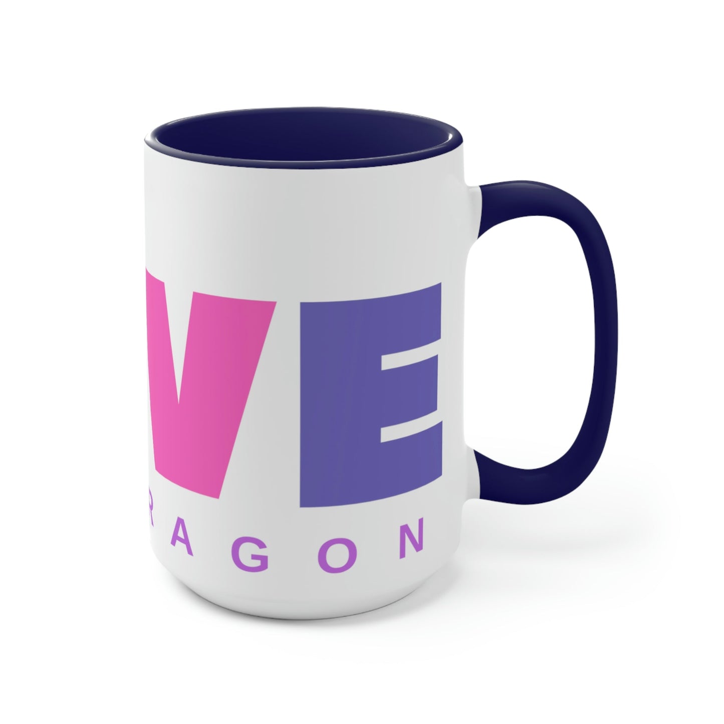 Love My Bearded Dragon Two-Tone Coffee Mugs - 15oz