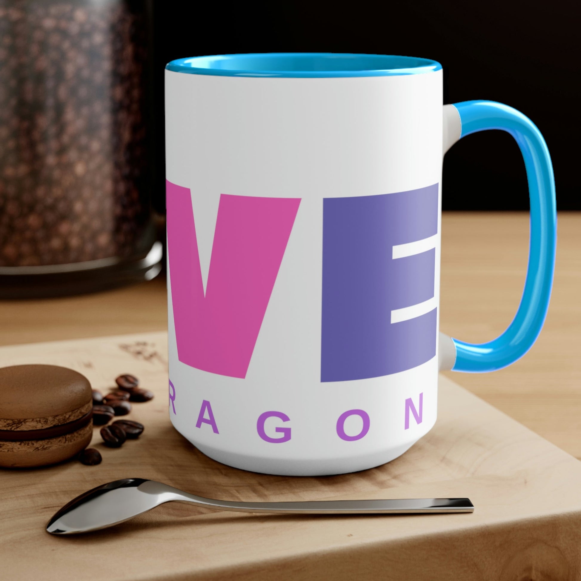 Love My Bearded Dragon Two-Tone Coffee Mugs - 15oz