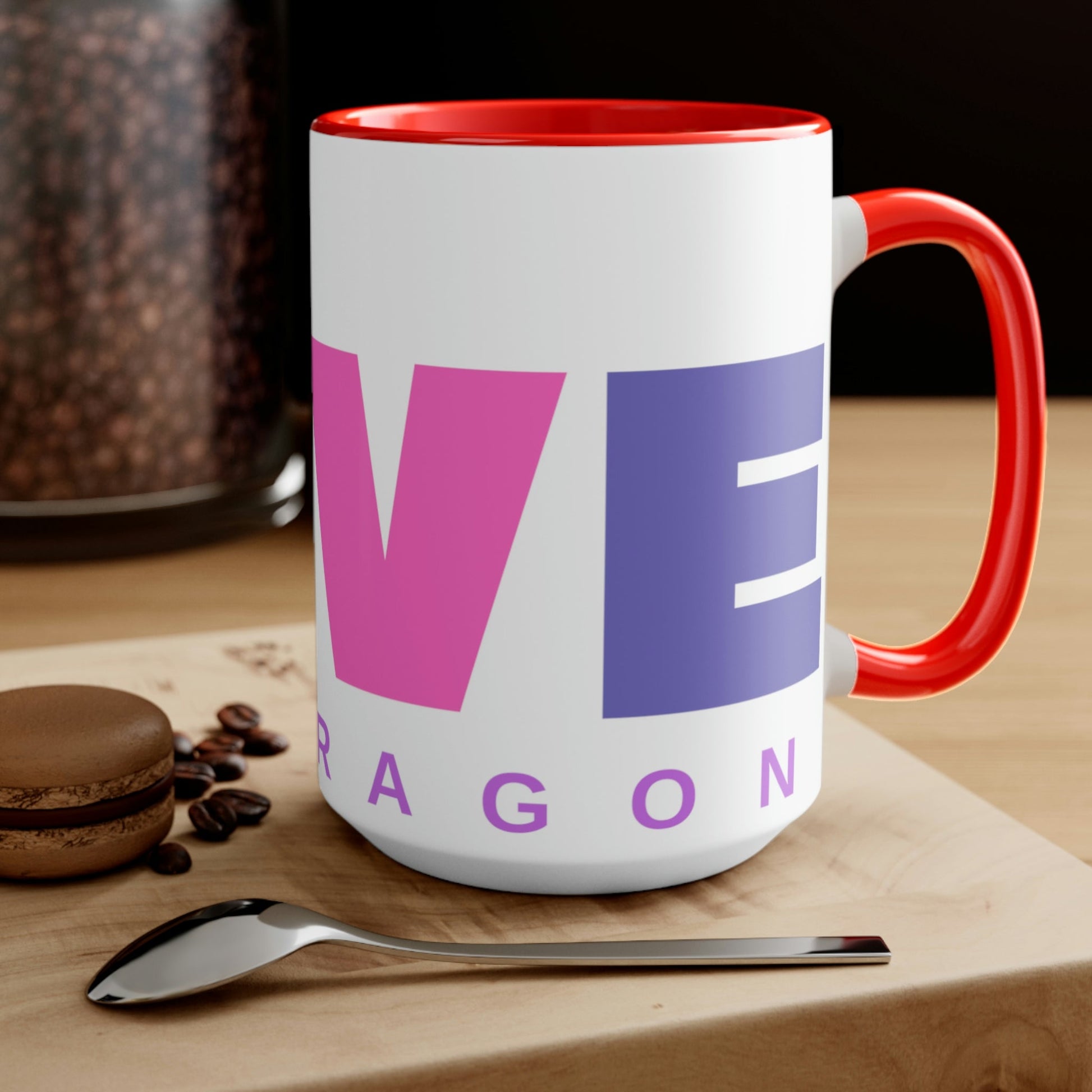 Love My Bearded Dragon Two-Tone Coffee Mugs - 15oz