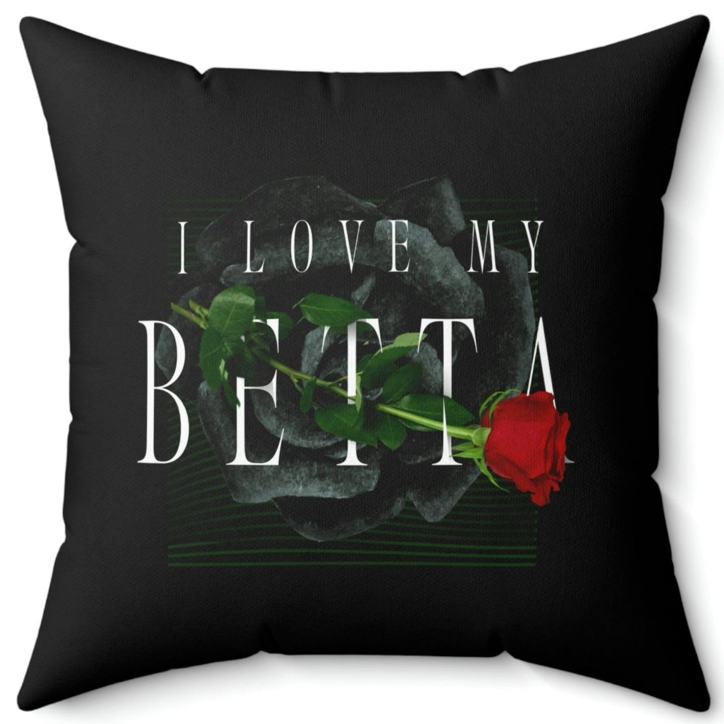 Love My Betta Square Pillow