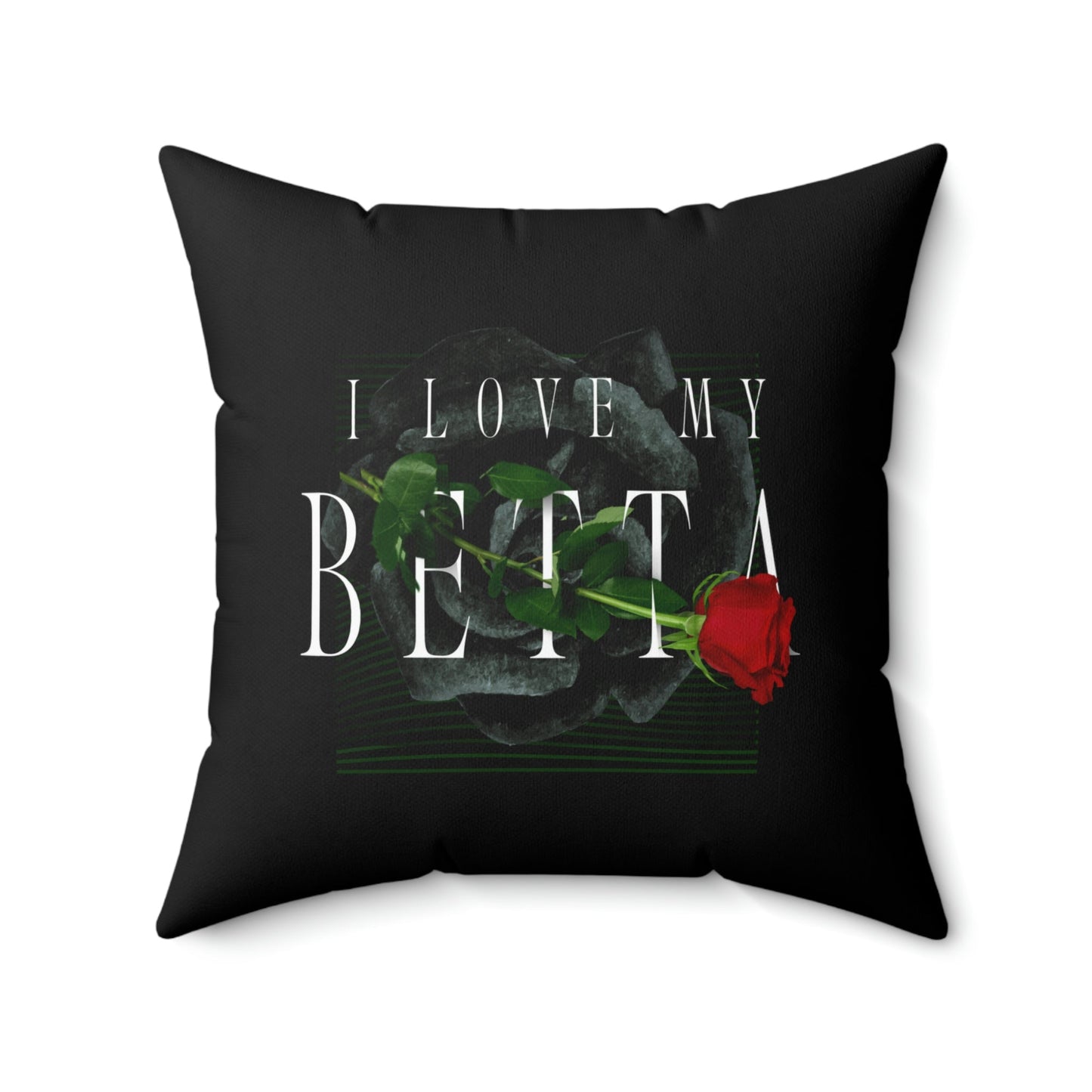 Love My Betta Square Pillow