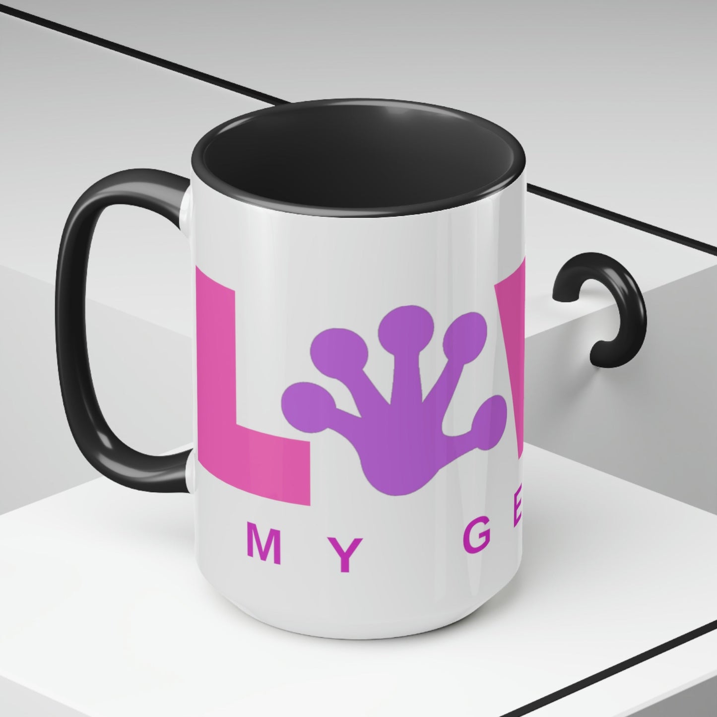 Love My Gecko Two-Tone Coffee Mugs - 15oz