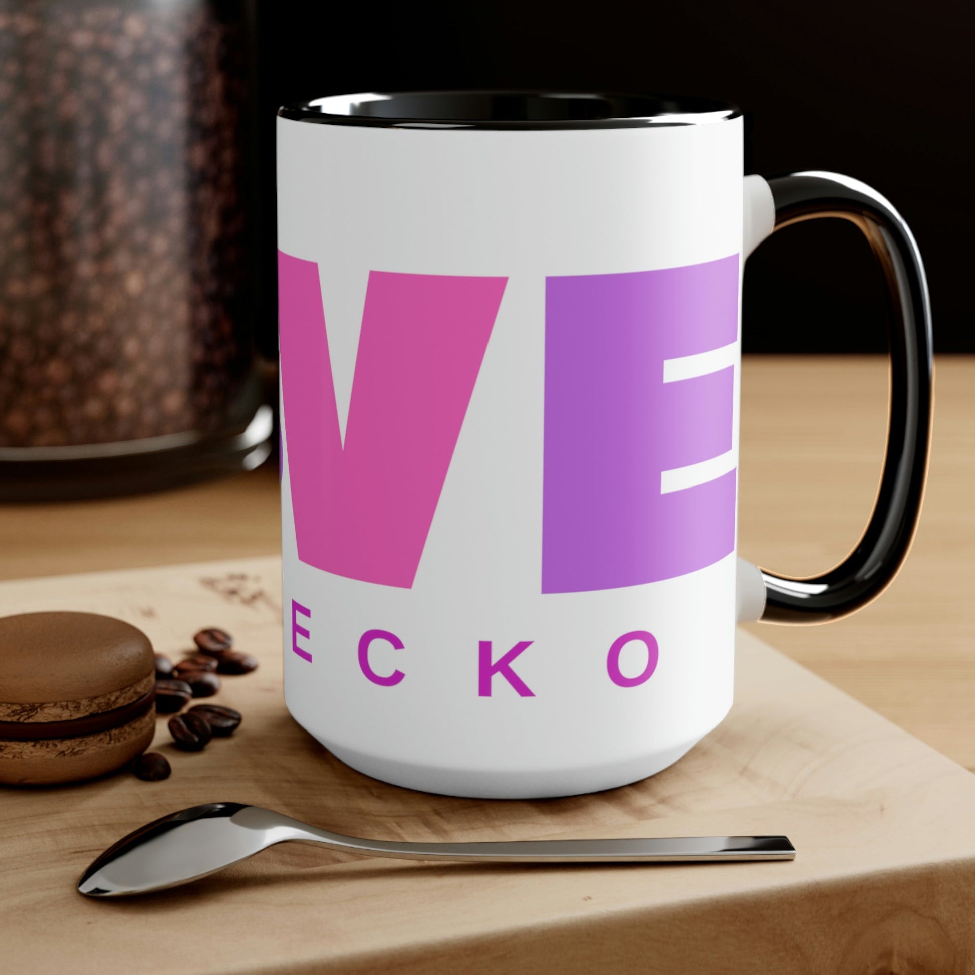 Love My Gecko Two-Tone Coffee Mugs - 15oz