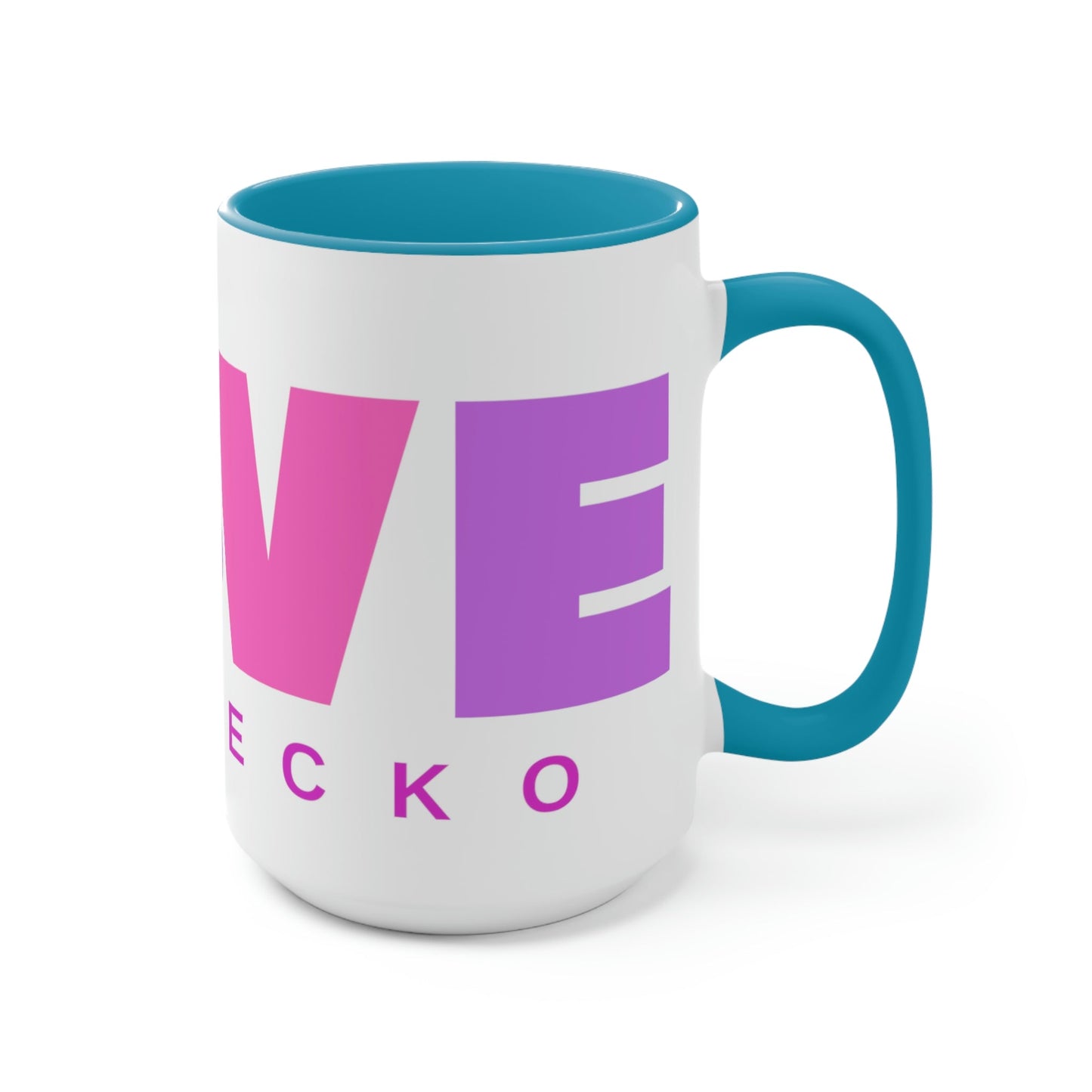 Love My Gecko Two-Tone Coffee Mugs - 15oz