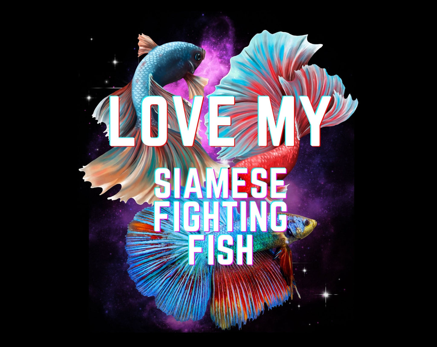 Love My Siamese Fighting Fish Heavy Cotton T-Shirt