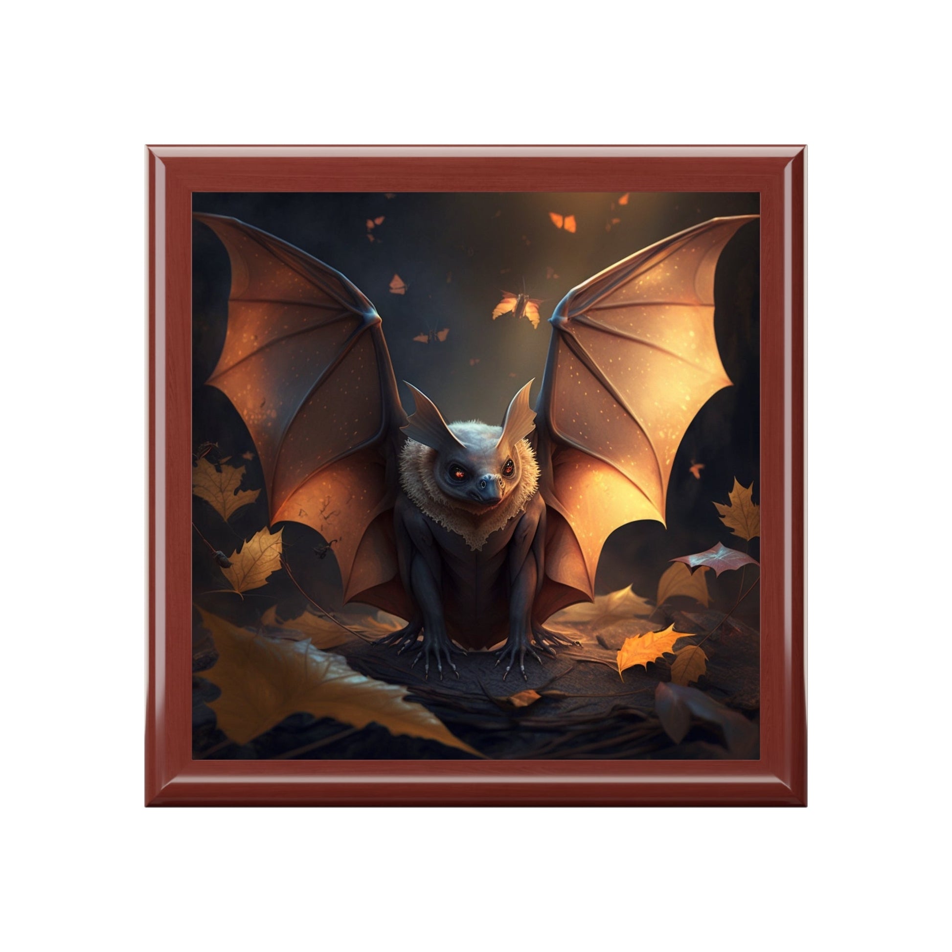 Magical Fairytale Bat Open Wings Jewelry Trinket Treasure Box