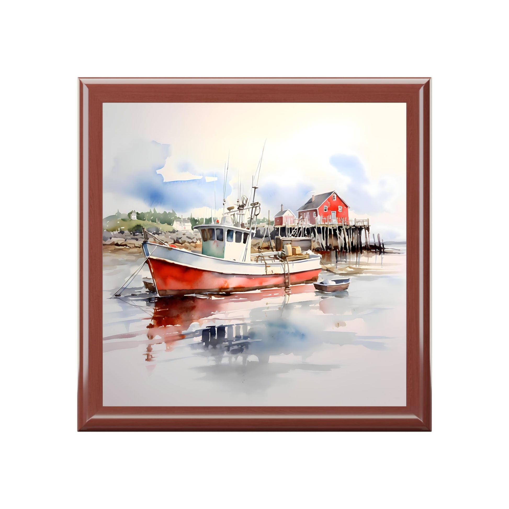 Maine Lobster / Fishing Boat Jewelry Keepsake Trinkets Box