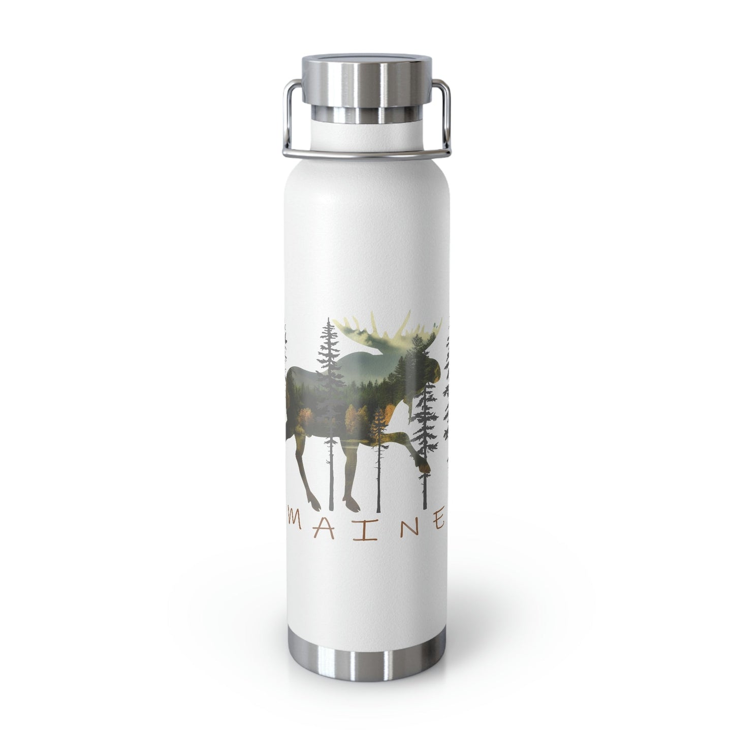 Maine Moose Souvenir | Copper Vacuum Insulated Bottle, 22oz