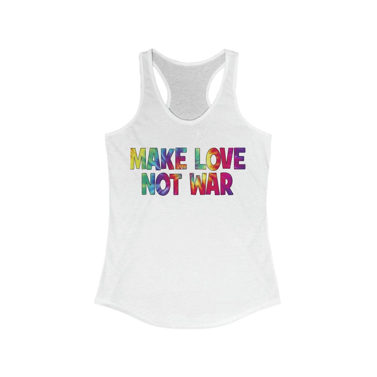 Make Love Not War Women's Racerback Tank