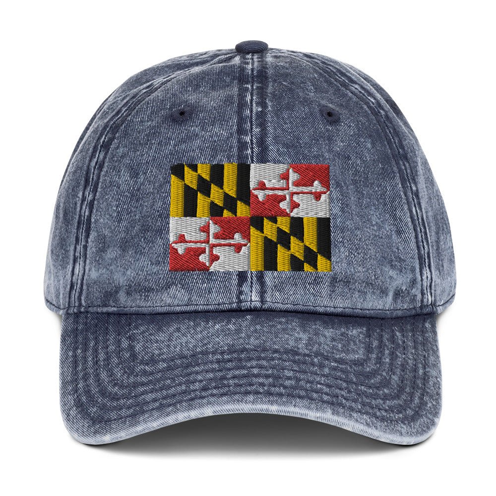 Maryland Flag Vintage Cotton Twill Cap