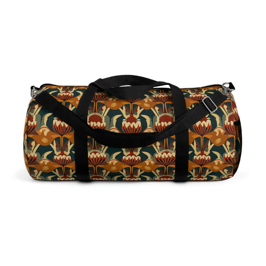 Mid-Century Modern Abstract Mushroom Design Duffel Bag - Take a trip back to the 60's with this hippy inspired fairycore duffle