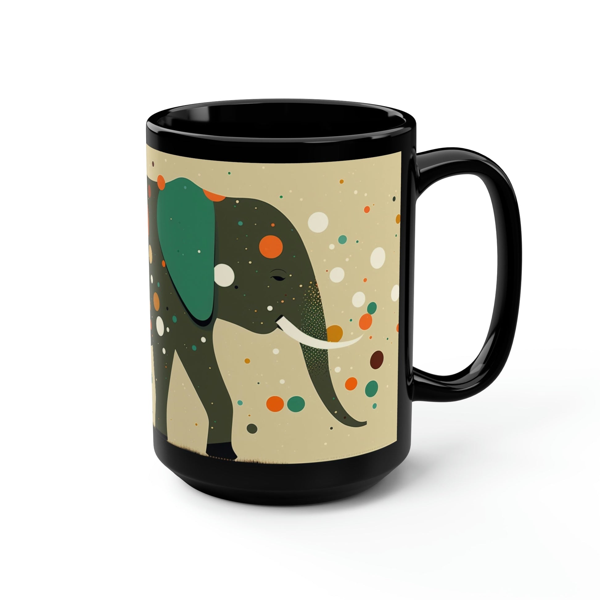 Mid Century Modern Elephant - 15 oz Coffee Mug