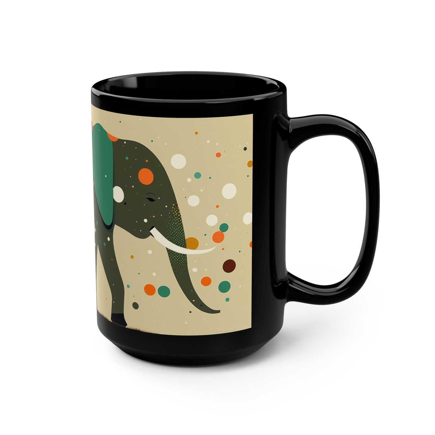 Mid Century Modern Elephant - 15 oz Coffee Mug