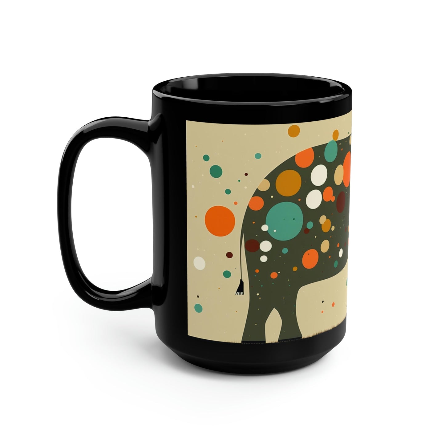 Mid Century Modern Elephant - 15 oz Coffee Mug