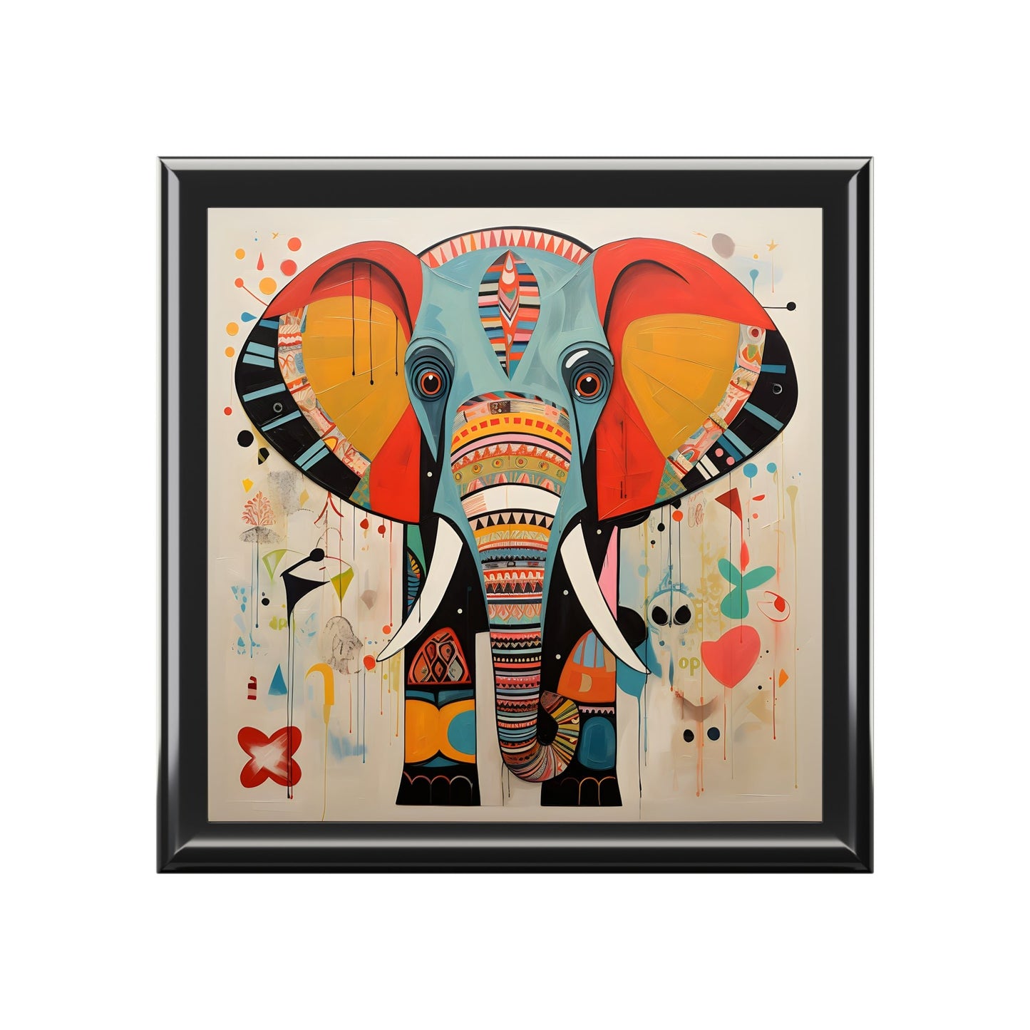 Mid-Century Modern Elephant Art Gift and Jewelry Box