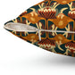 Mid-Century Modern Floral Design Spun Polyester Square Pillow