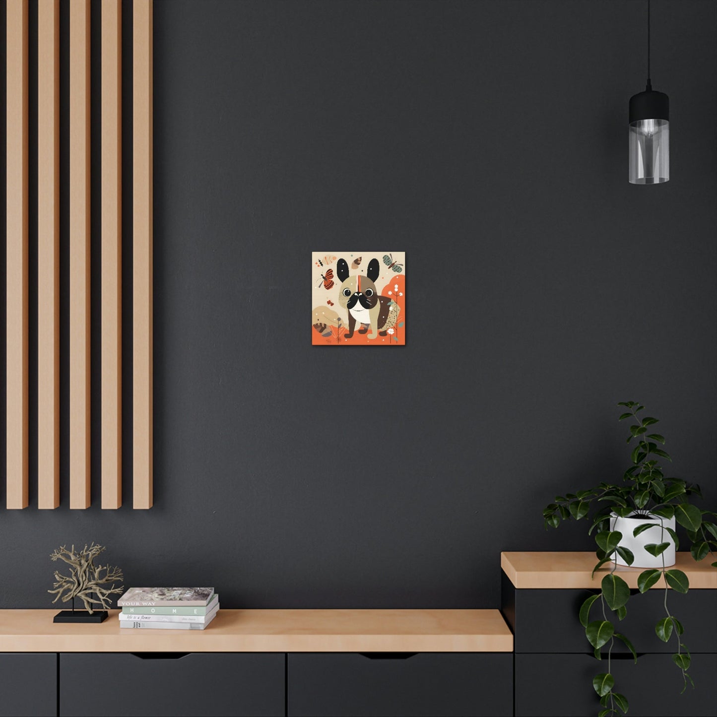 Mid-Century Modern French Bulldog Canvas Gallery Wraps