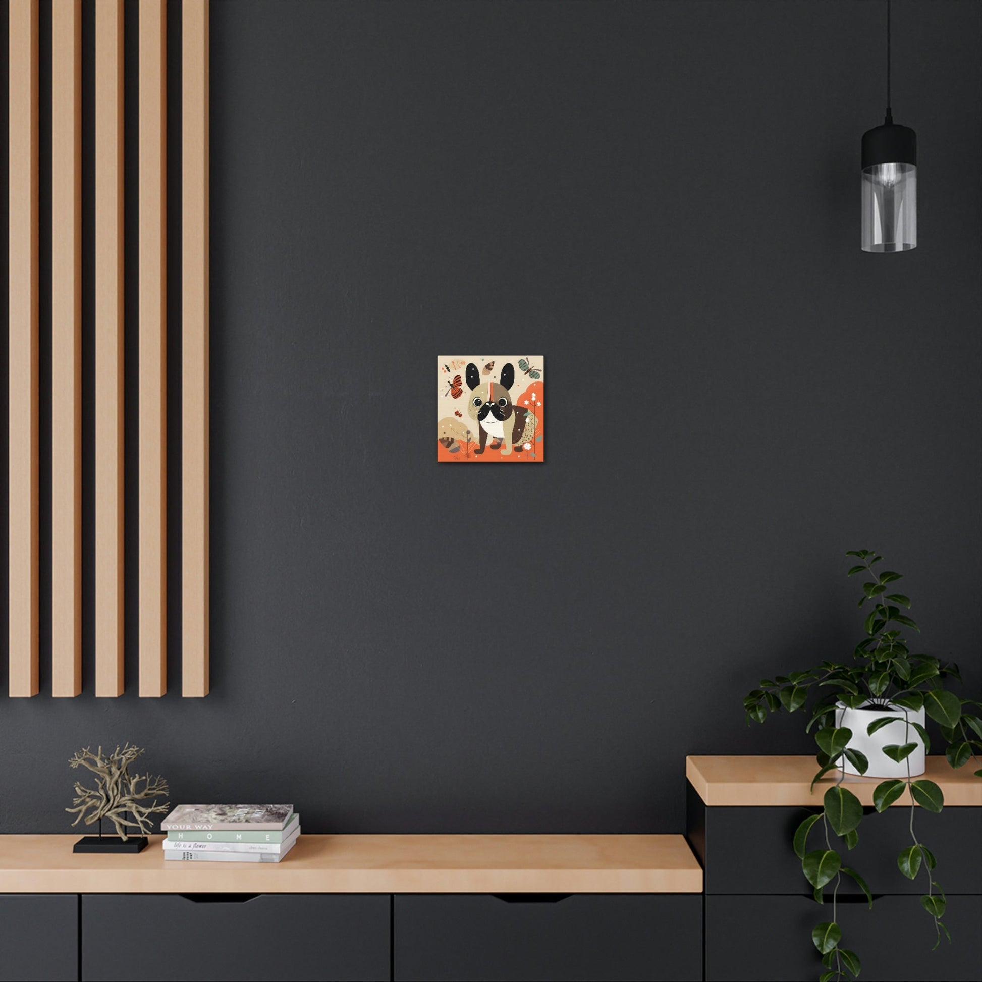 Mid-Century Modern French Bulldog Canvas Gallery Wraps