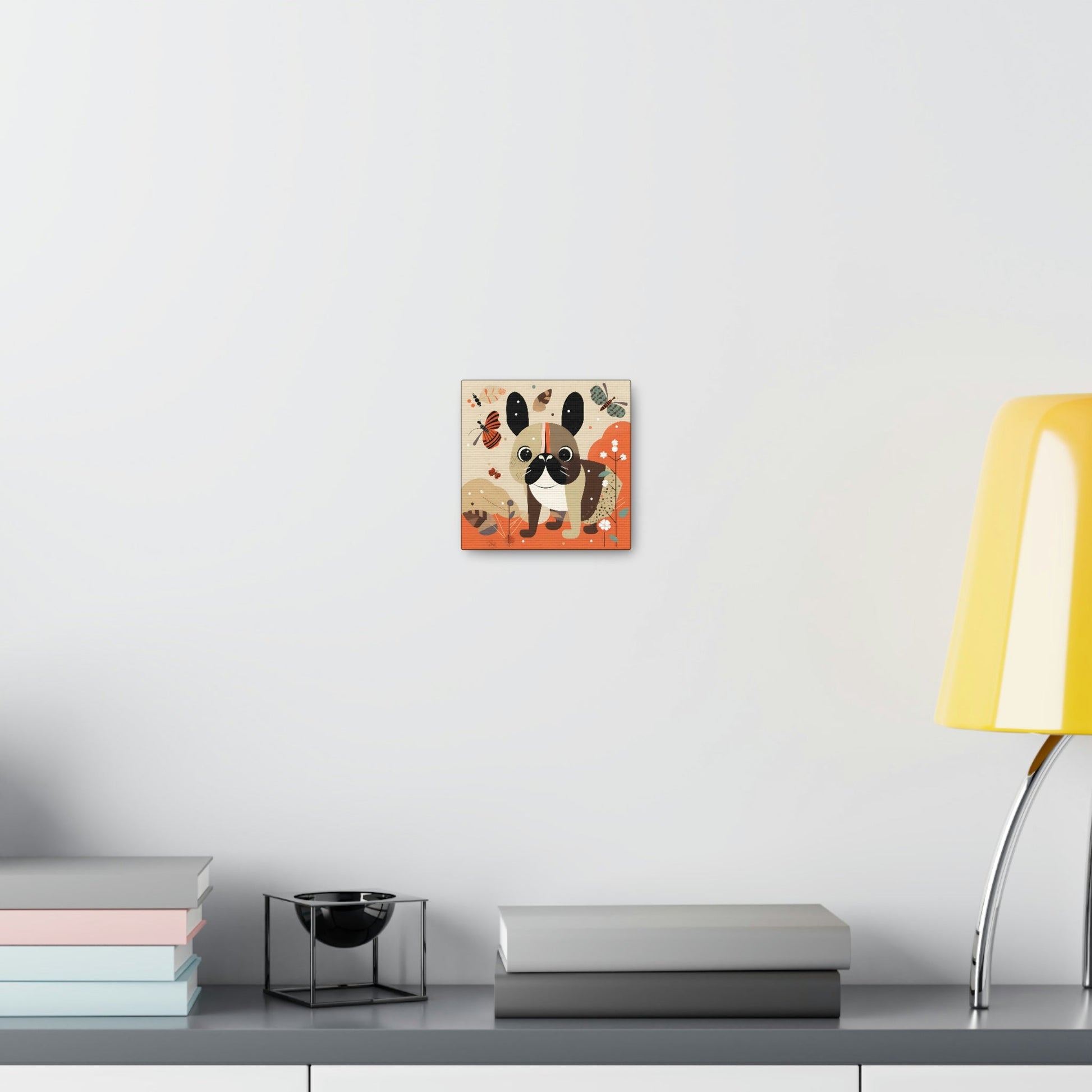 Mid-Century Modern French Bulldog Canvas Gallery Wraps