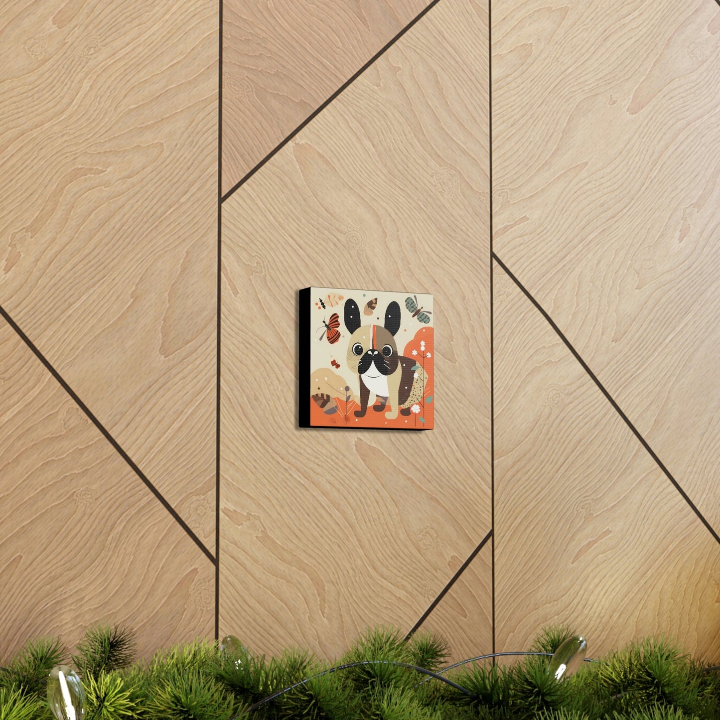 Mid-Century Modern French Bulldog Canvas Gallery Wraps