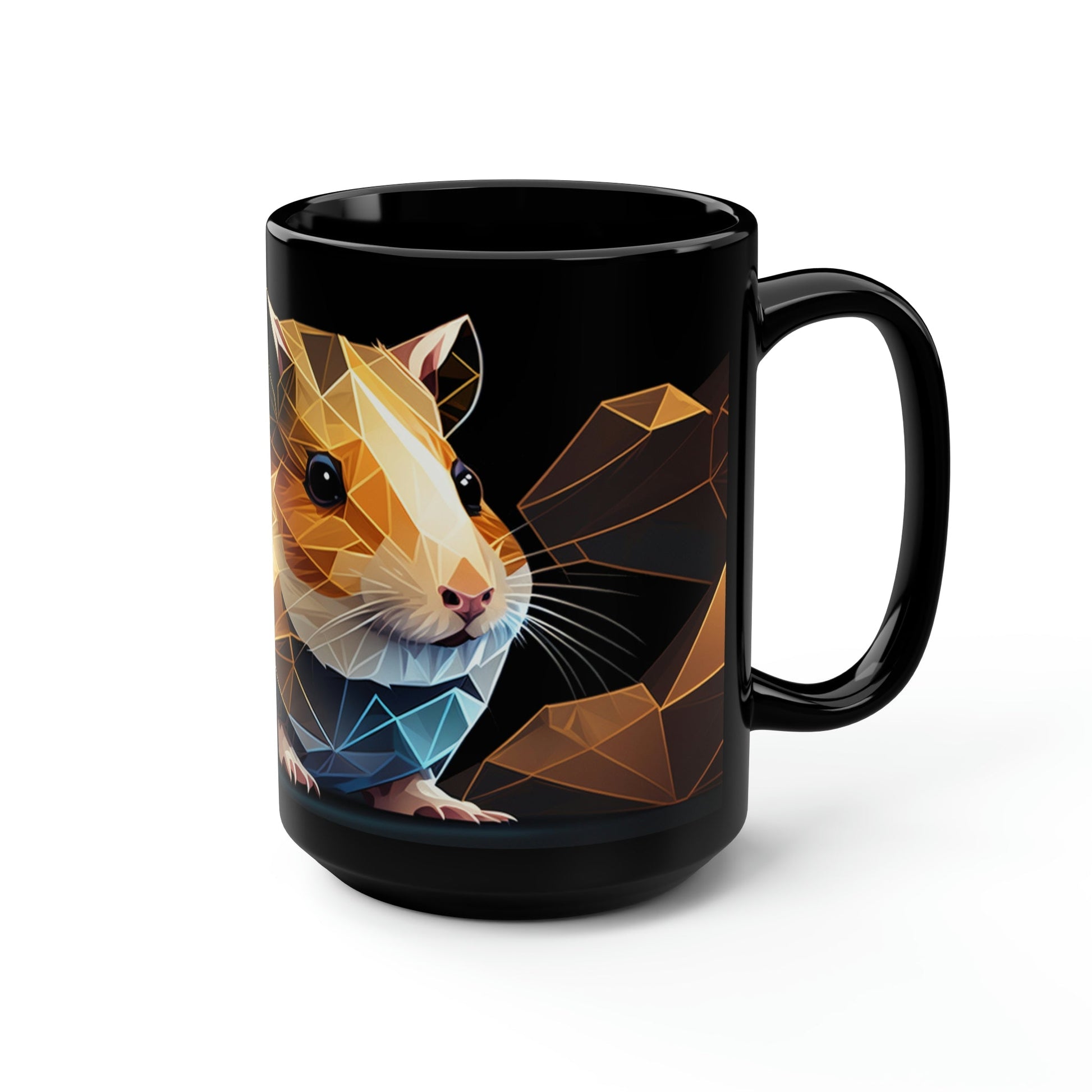 Mid-Century Modern Geometric Hamster 15 oz Coffee Mug Gift