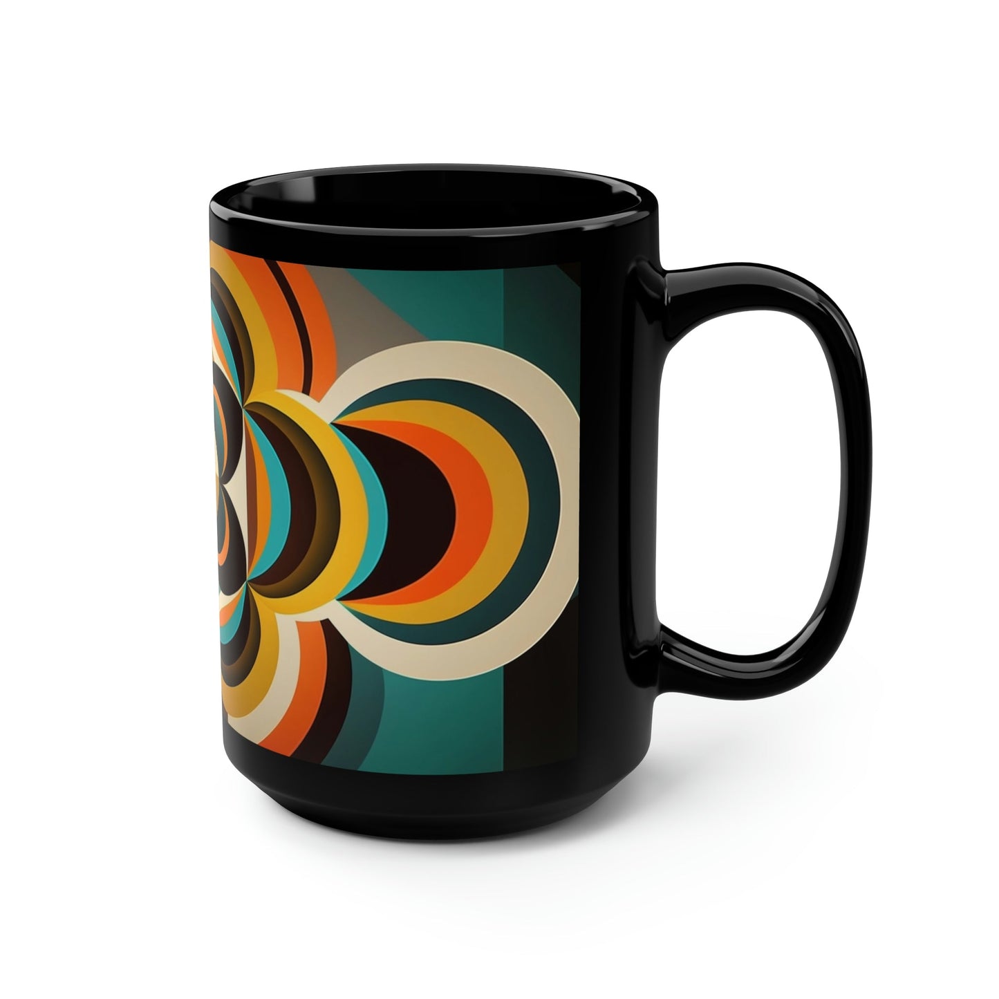 Mid Century Modern Geometric Pattern - 15 oz Coffee Mug