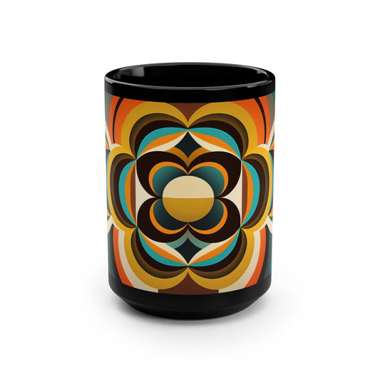 Mid Century Modern Geometric Pattern - 15 oz Coffee Mug