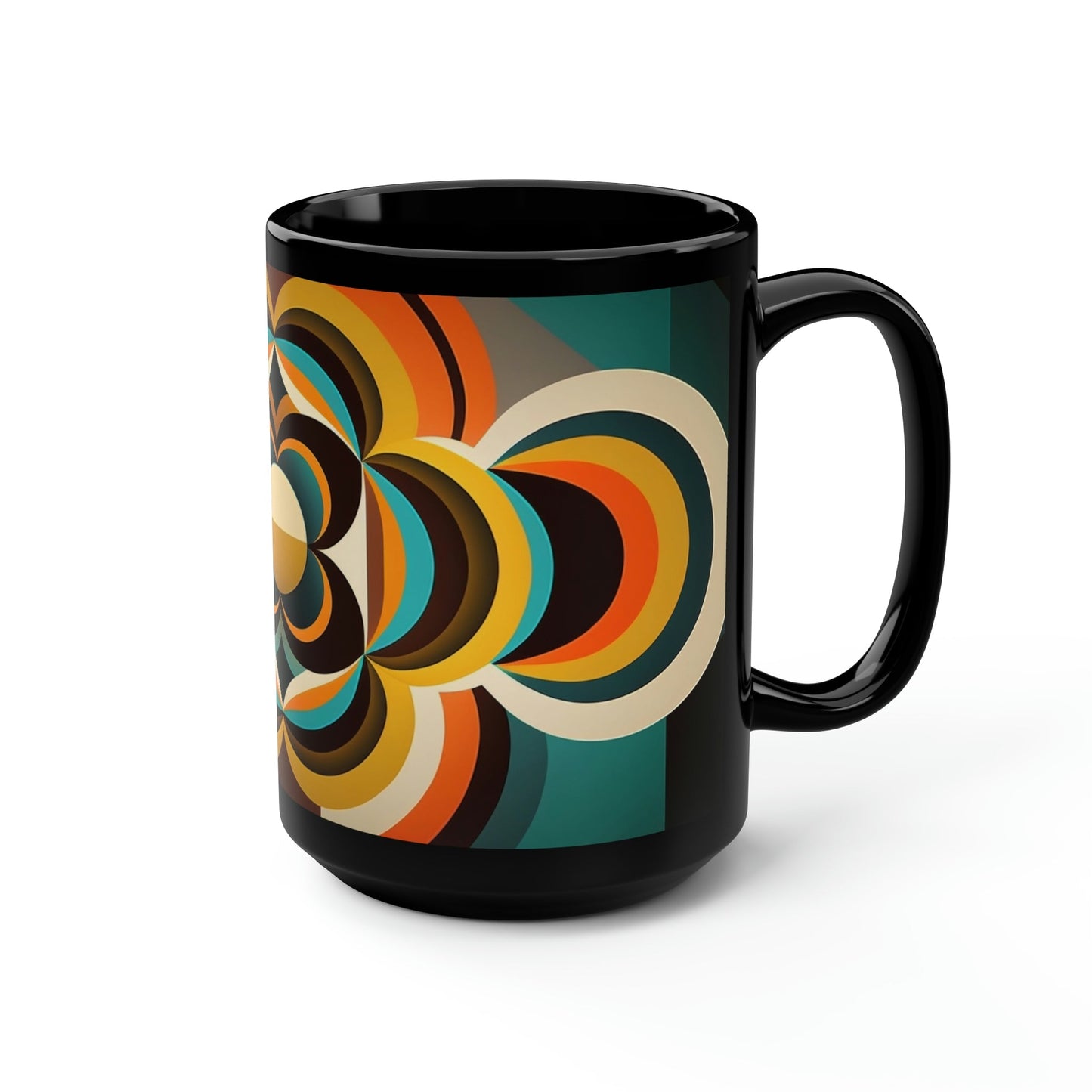 Mid Century Modern Geometric Pattern - 15 oz Coffee Mug