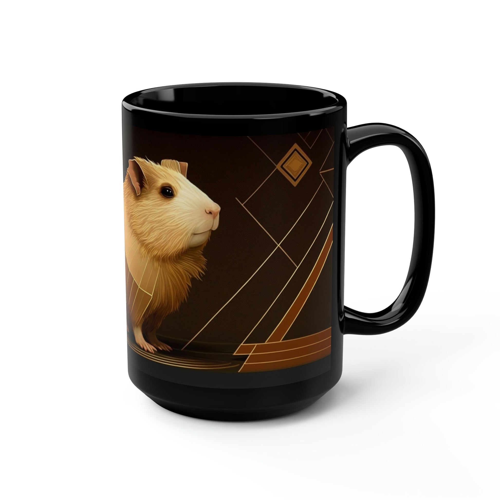 Mid-Century Modern Guinea Pig 15 oz Coffee Mug