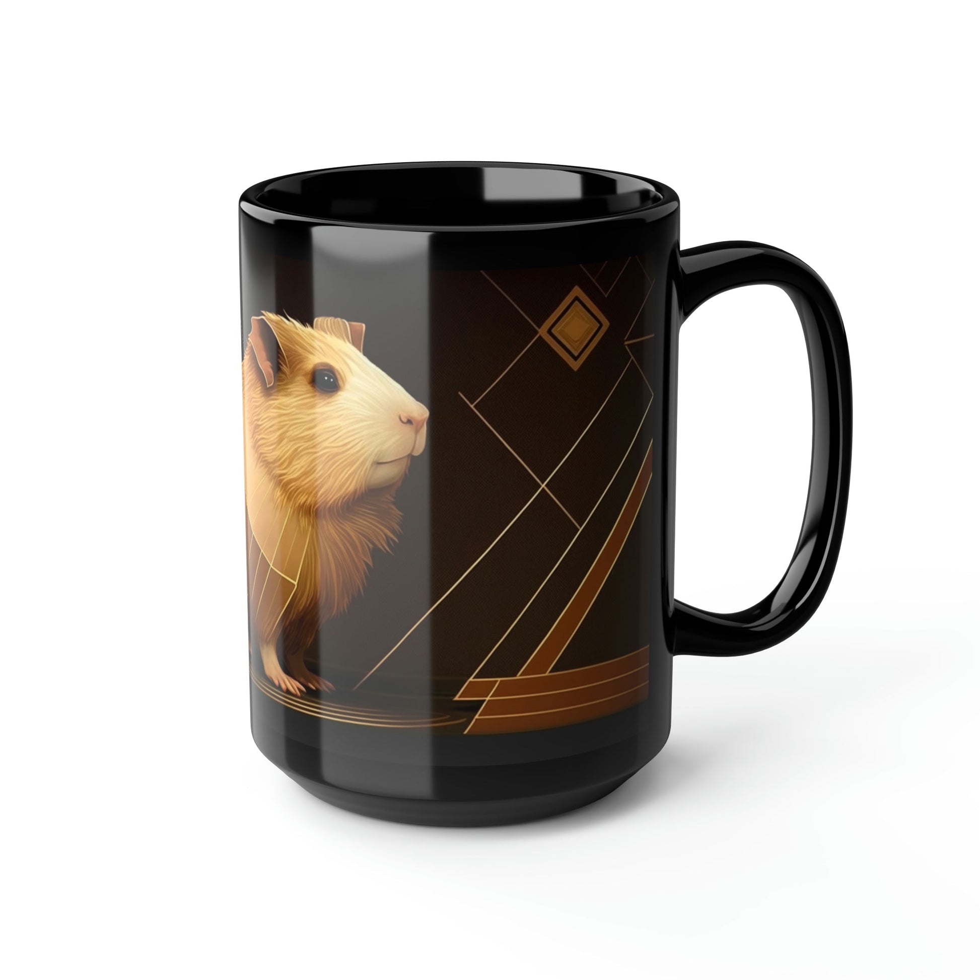 Mid-Century Modern Guinea Pig 15 oz Coffee Mug