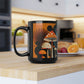 Mid-Century Modern Magic Mushrooms 15 oz Coffee Mug perfect for the mushrooming fan or as a birthday gift for nature lovers