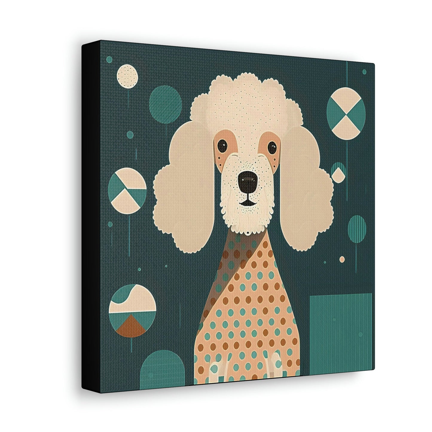 Mid-Century Modern Poodle Canvas Gallery Wraps