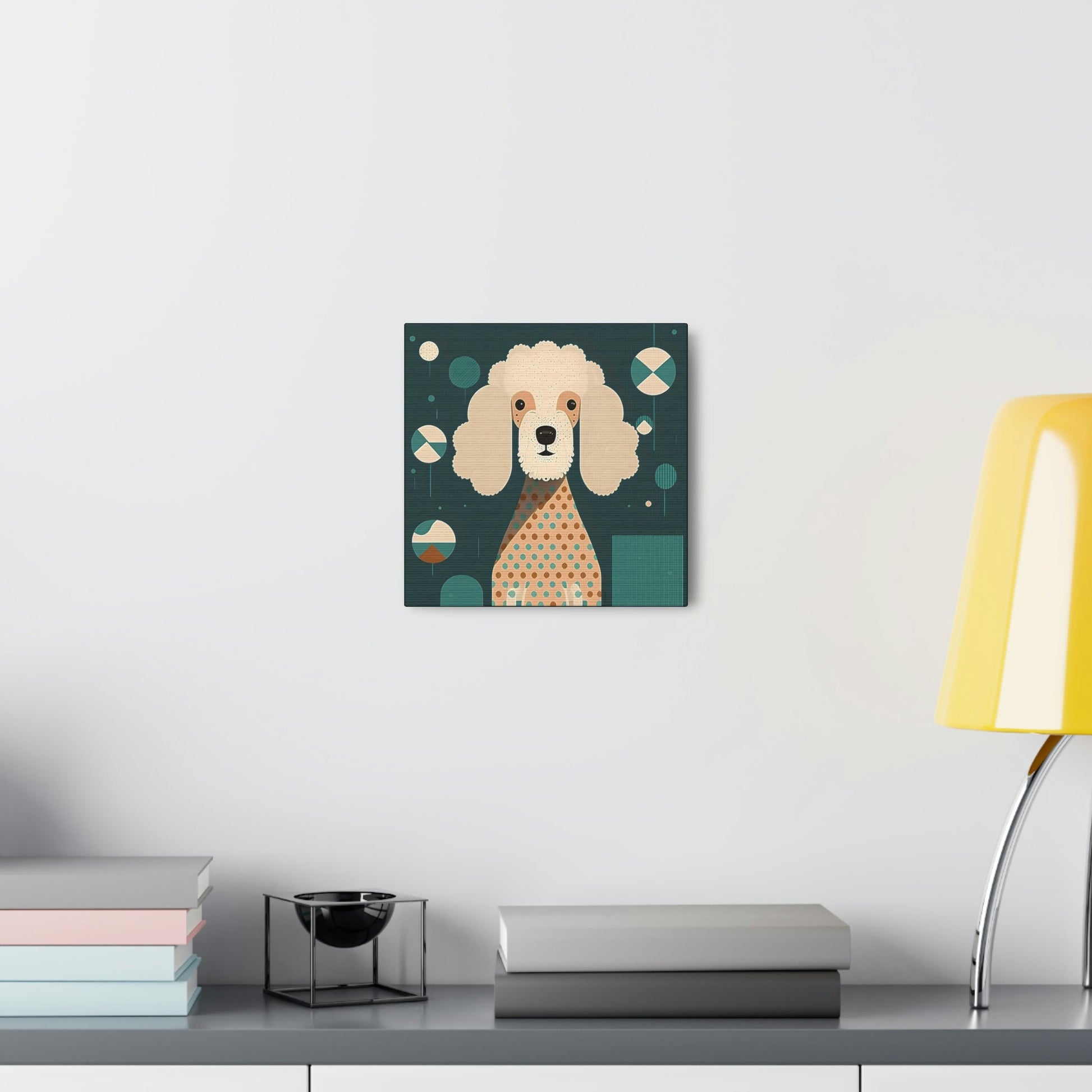 Mid-Century Modern Poodle Canvas Gallery Wraps