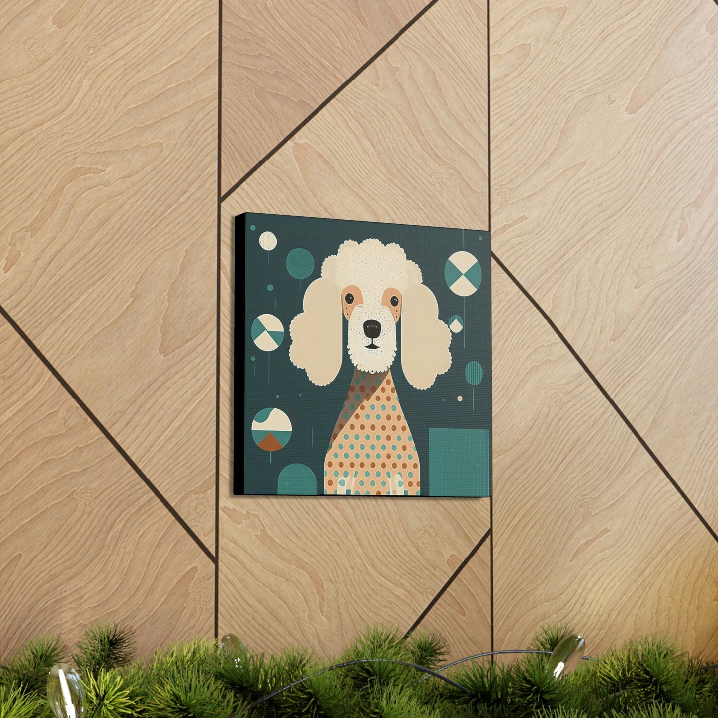 Mid-Century Modern Poodle Canvas Gallery Wraps