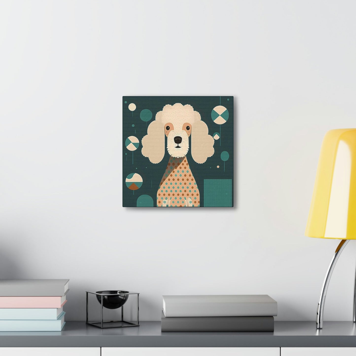 Mid-Century Modern Poodle Canvas Gallery Wraps