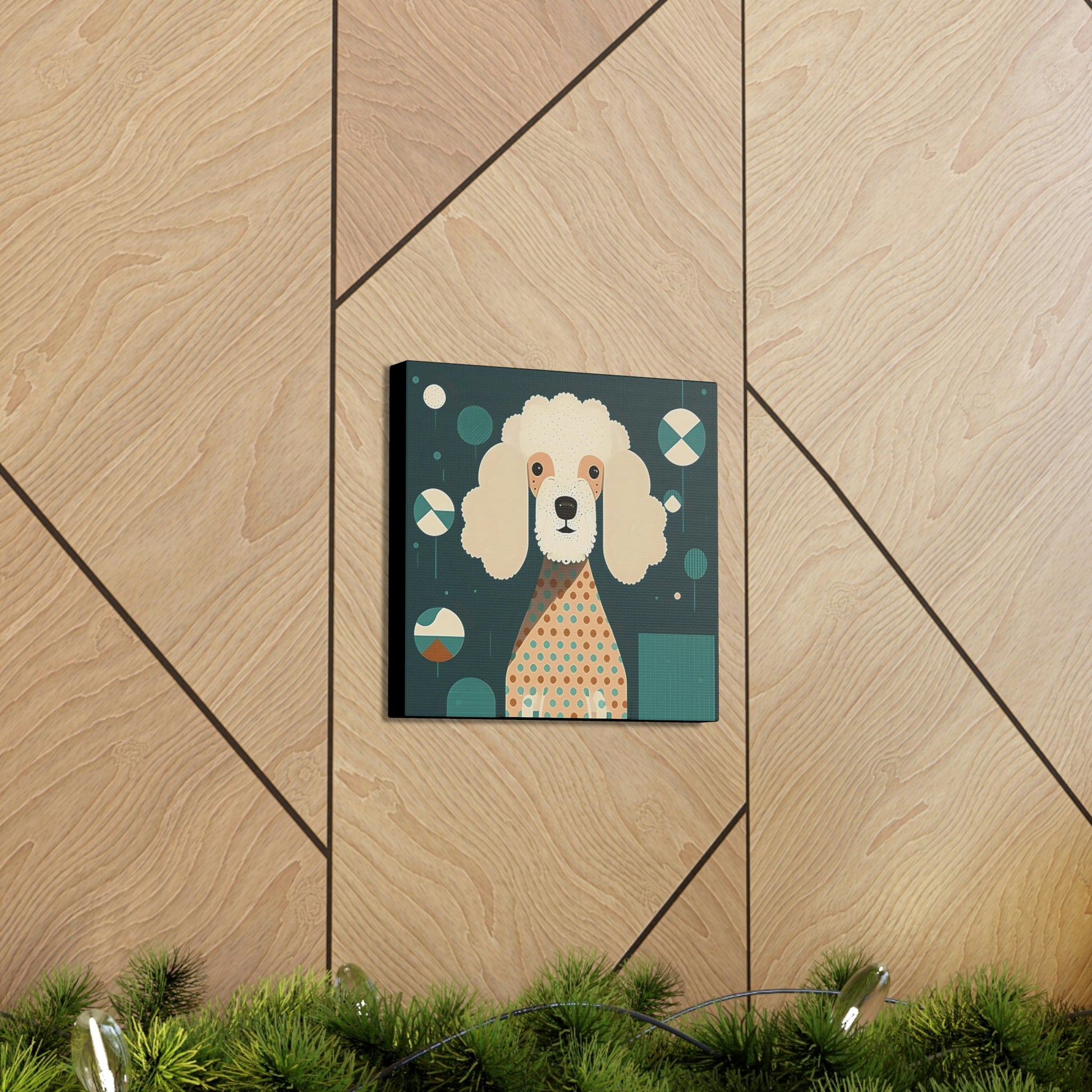 Mid-Century Modern Poodle Canvas Gallery Wraps