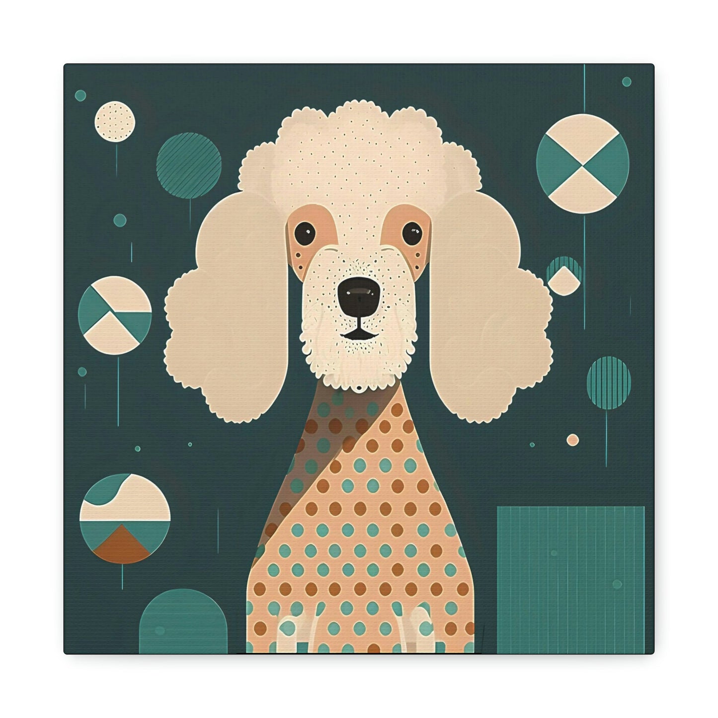 Mid-Century Modern Poodle Canvas Gallery Wraps