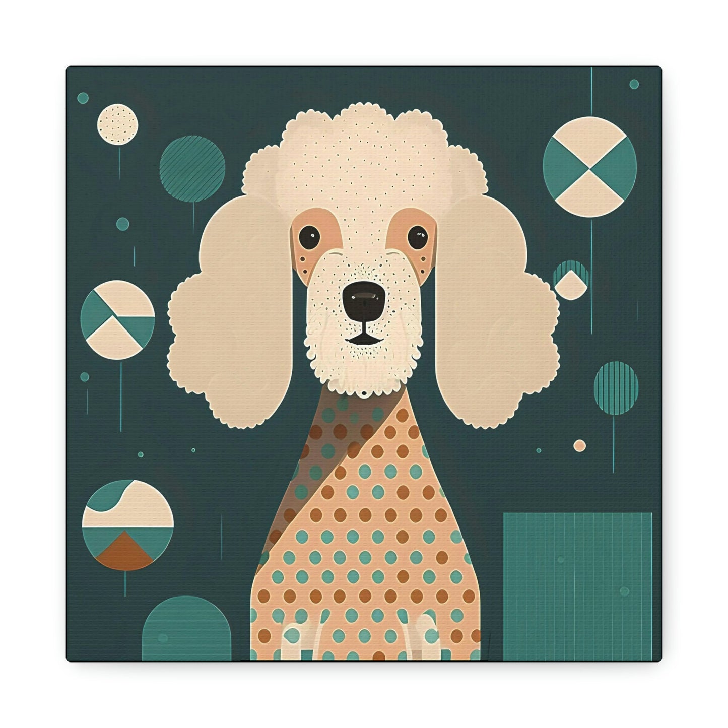 Mid-Century Modern Poodle Canvas Gallery Wraps