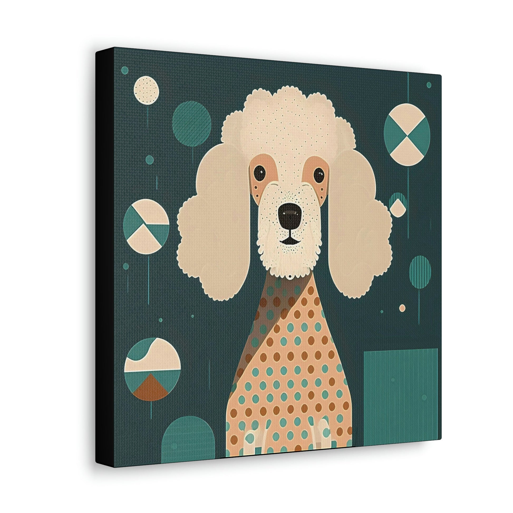 Mid-Century Modern Poodle Canvas Gallery Wraps