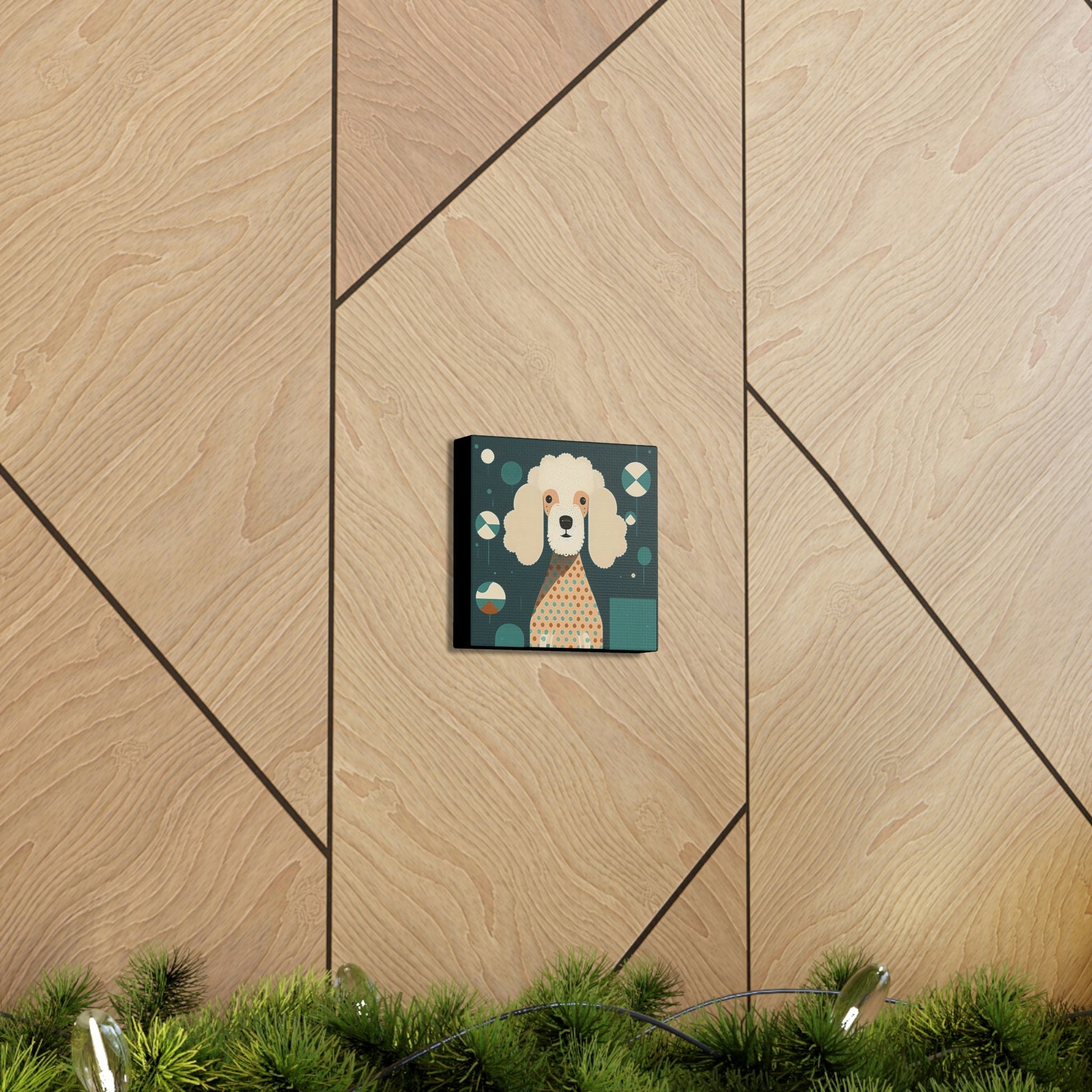 Mid-Century Modern Poodle Canvas Gallery Wraps