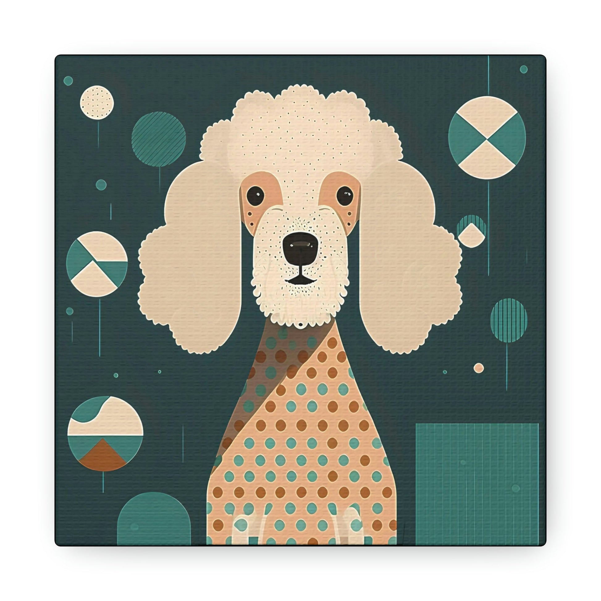 Mid-Century Modern Poodle Canvas Gallery Wraps