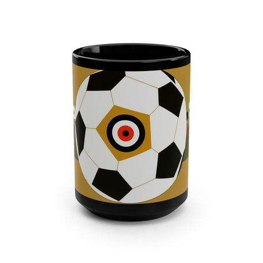 Mid-Century Modern Soccer Ball 15 oz Coffee Mug Gift