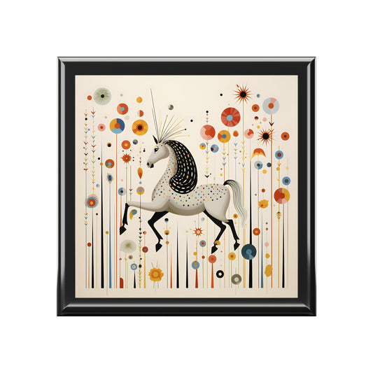 Mid-Century Modern Unicorn Jewelry and Gift Box