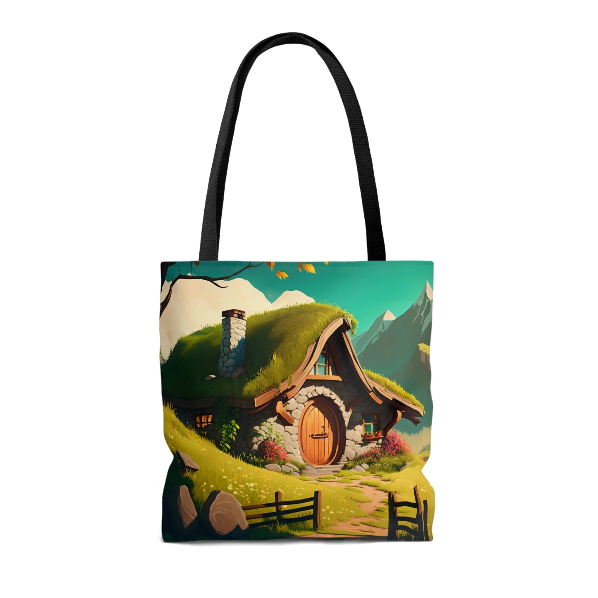 Middle Earth Hobbit Hole Tote Bag - Cute Cottagecore Totebag Makes the Perfect Gift for LOTR Fans